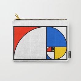 Mid-Century Fibonacci Golden Spiral  Carry-All Pouch | Mathematics, Graphicdesign, Math, Abstract, Bold, Geometry, Spiral, Geometric, Goldenratio, Graphic 