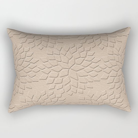 Leather Look Petal Pattern - Pale Dogwood Color Rectangular Pillow