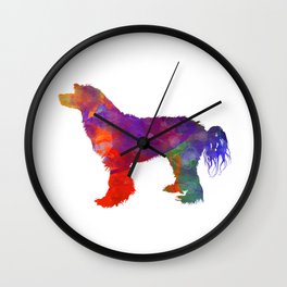 Chinese Crested Powder Puff 01 in watercolor Wall Clock