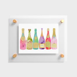 Champagne Bottle Parade Floating Acrylic Print