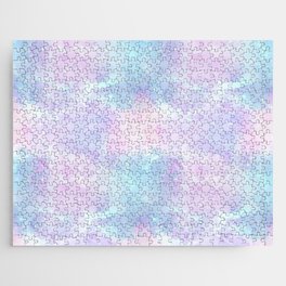 Pink Blue Pastel Galaxy Painting Jigsaw Puzzle