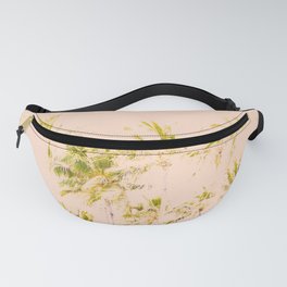 Palm trees in the wind, abstract, light pink Fanny Pack
