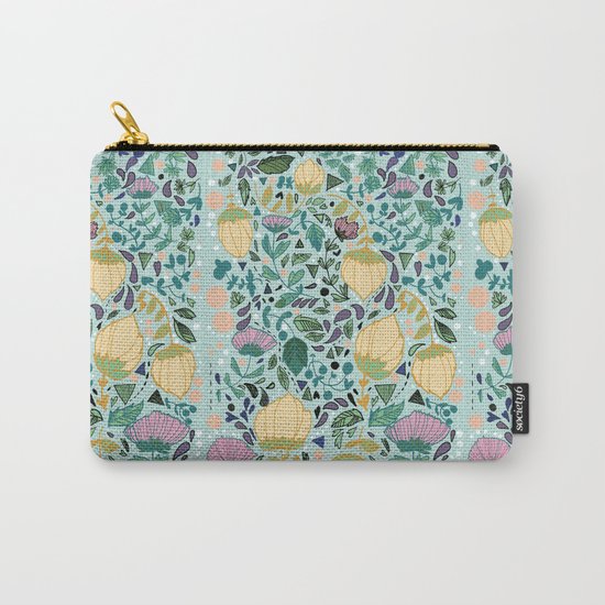 Flower Pattern Carry-All Pouch