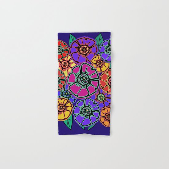 Abstract #462 - Flower Power #13 Hand & Bath Towel