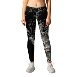 Oceanside, USA. City Map Leggings