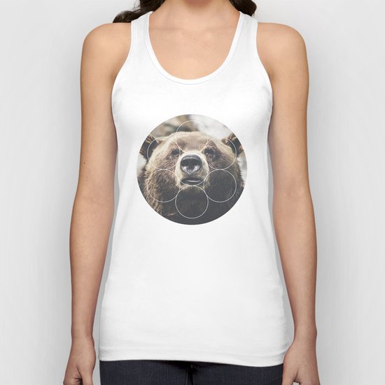 Big Bear Buddy - Geometric Photography Unisex Tank Top