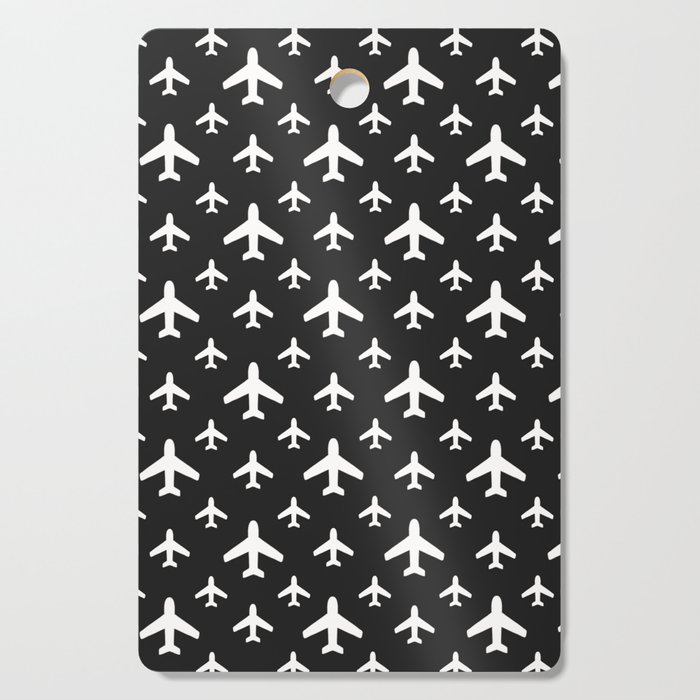 Black/White Airplanes Cutting Board
