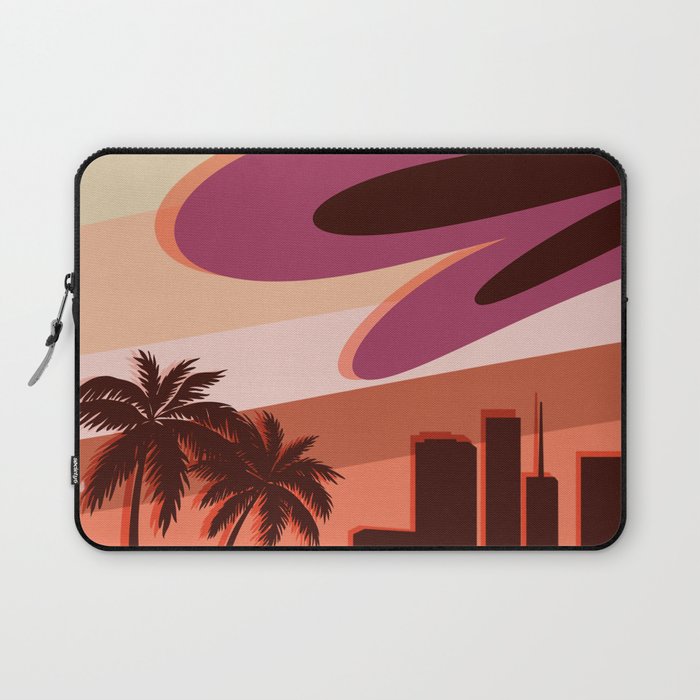 Retro Sunset LA theme Laptop Sleeve