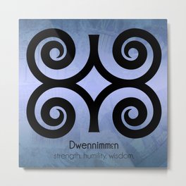 Dwennimmɛn - Adinkra Art Poster Metal Print | Graphicdesign, Mixed Media, Adinkra, Dwennimmen, Pattern, Typography, Photomontage, Graphic Design, Digital, Ghana 