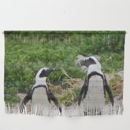 South Africa Photography - Two Small Penguins At The Beach Wall Hanging
