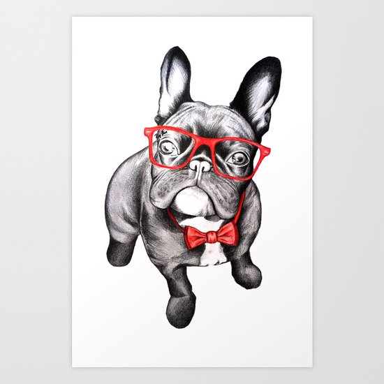 Happy Dog Art Print
