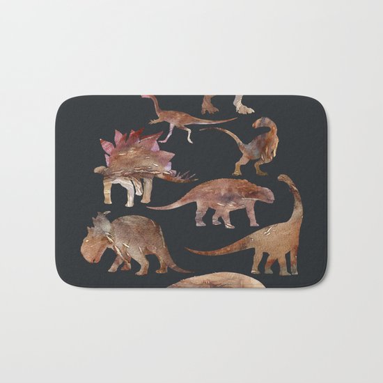 Dinosaur Pattern Bath Mat