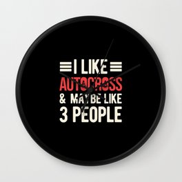 Funny Autocross Wall Clock