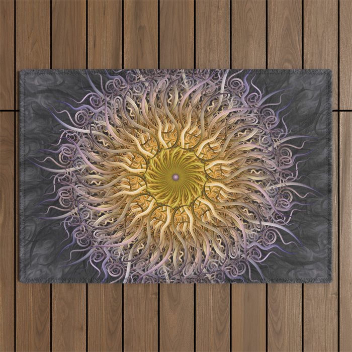 The Lights Of Spiral Serenity Outdoor Rug