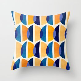 Night And Day Abstract Geometric Pattern Throw Pillow