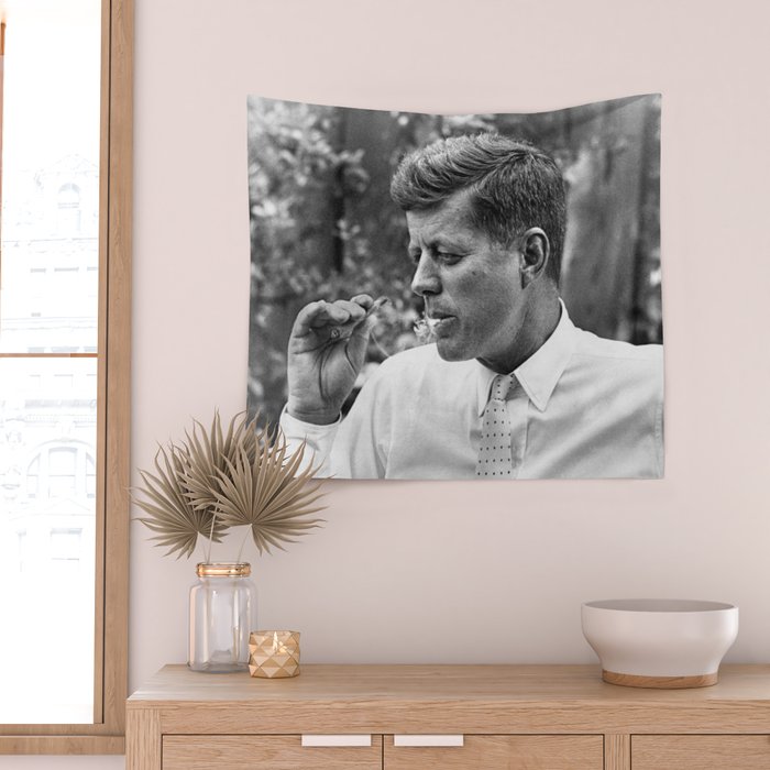 Jfk smoking sale tapestry