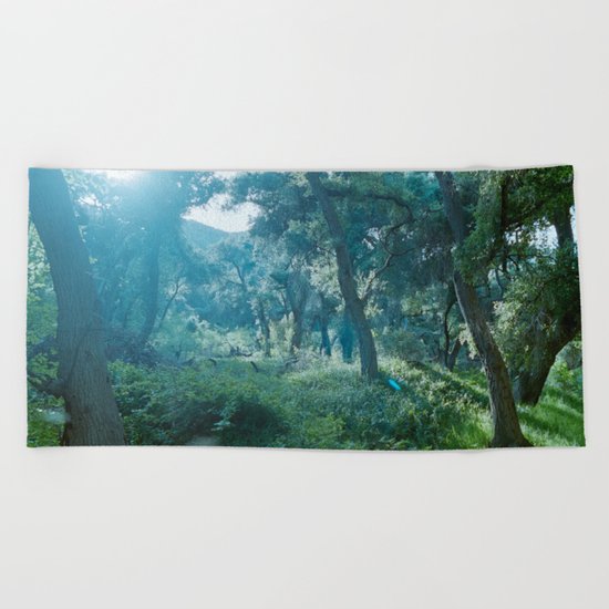 Green Forest I Beach Towel