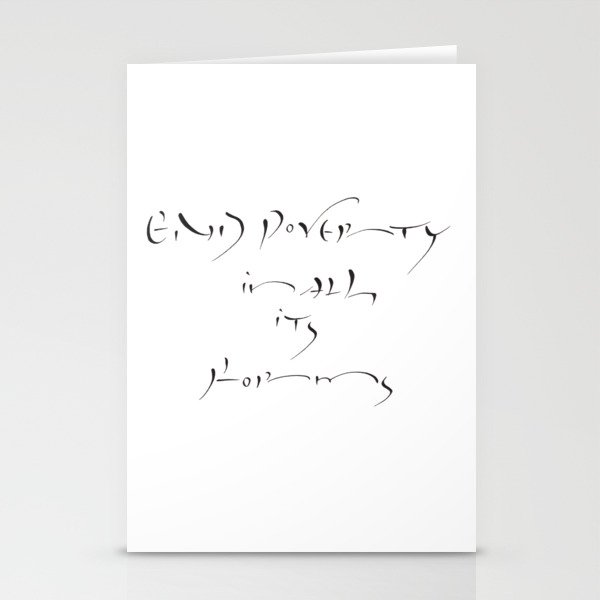 End Poverty in All its Forms Stationery Cards