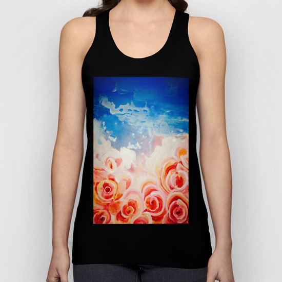 Peachy Roses Unisex Tank Top