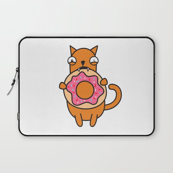 Cat and Donut Laptop Sleeve