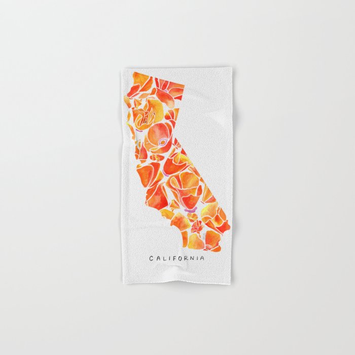 California Poppies Hand & Bath Towel