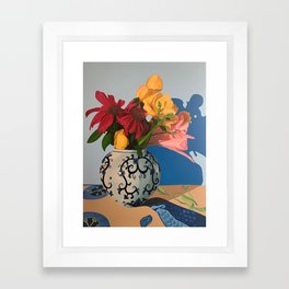 Echinacea in Bud Vase Framed Art Print