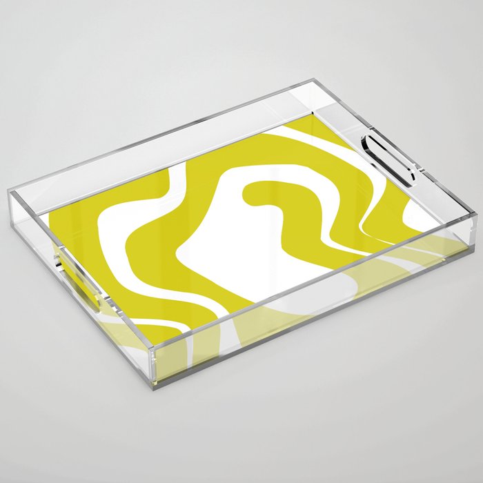 Yellow abstract Acrylic Tray