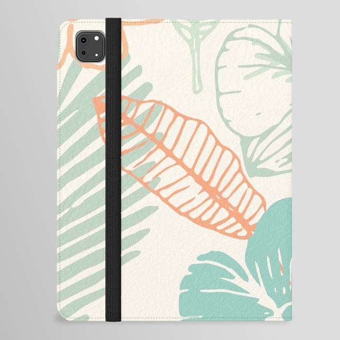 Tropical Palm And Orchid Flower Pattern iPad Folio Case