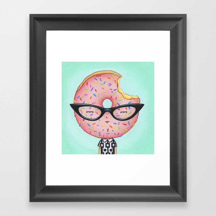 Glazed and Confused with Sprinkles (mod) Framed Art Print