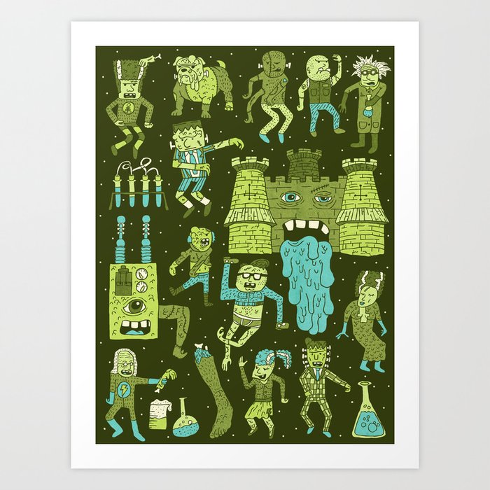 Wow! Frankensteins! Art Print