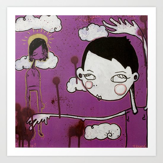 Purple Girl Art Print