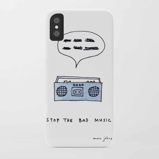 Stop the bad music iPhone Case