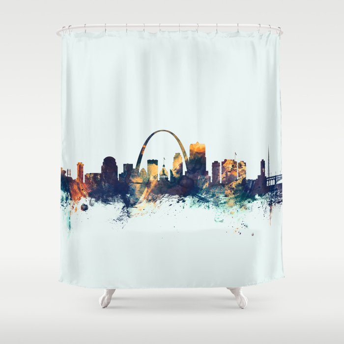 St Louis Missouri Skyline Shower Curtain