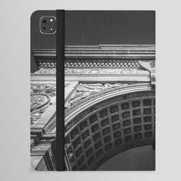 Washington Square Arch in Washington Square Park black and white iPad Folio Case