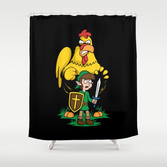 The Legend of Ernie (dark background) Shower Curtain