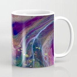 Aurora Borealis Acrylic Fluid Art Paint Pour Coffee Mug