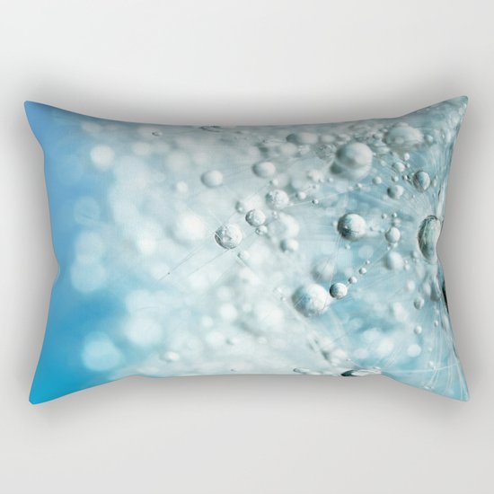 Powder Blue Drops Rectangular Pillow