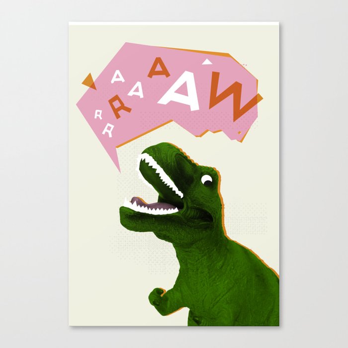 Dinosaur Raw! Canvas Print