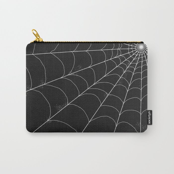 Spiderweb on Black Carry-All Pouch
