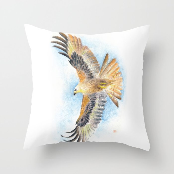 Red Tail Hawk Throw Pillow