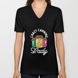 Crazy Canning Lady V Neck T Shirt