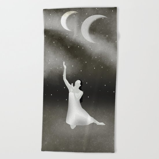 Worshipping the Moon Beach Towel