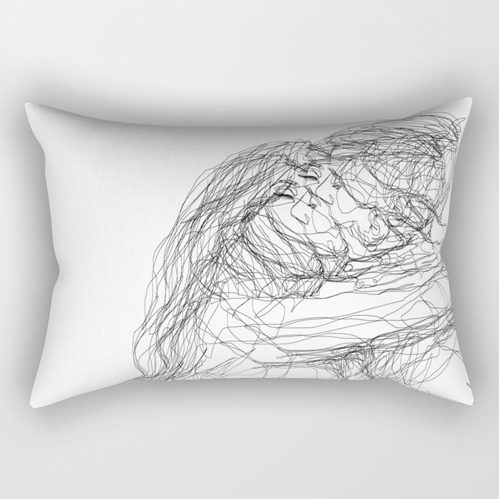 make-out? (B & W) Rectangular Pillow