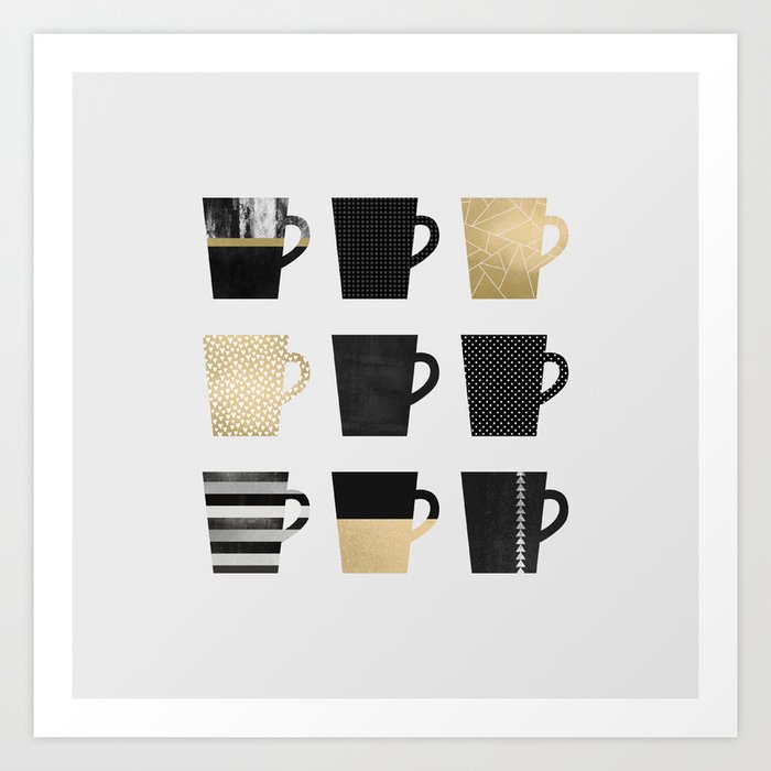 Coffee Mugs Art Print