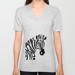 Zebra art  V Neck T Shirt