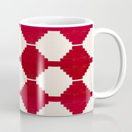 Red Ombre Ethnic Kilim Pattern Mug