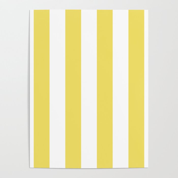 Yellow White Stripe - By The Seashore Poster