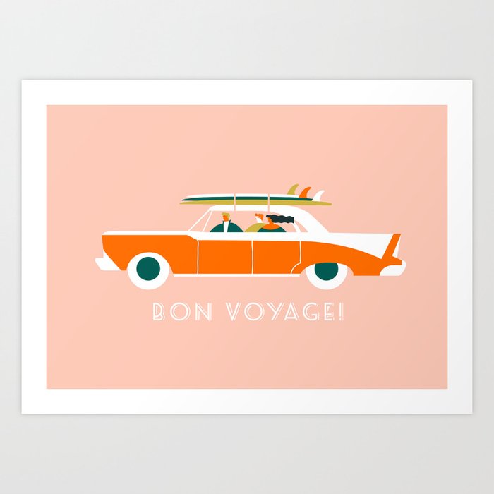 Bon voyage Art Print