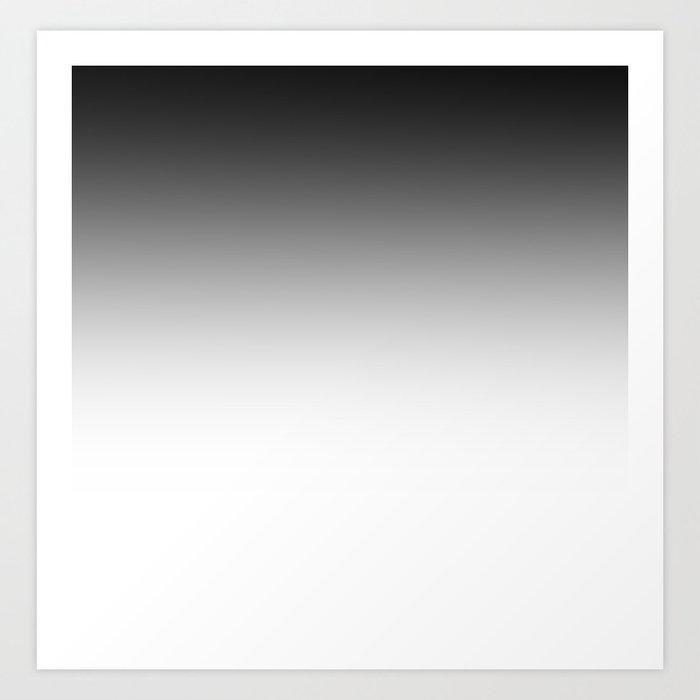 Whiteblack Ombre Art Print by ArtDeco Society6
