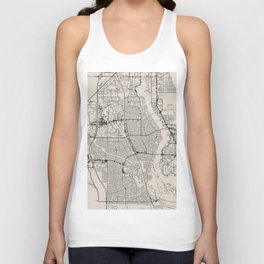 Map of Port St. Lucie USA Unisex Tank Top